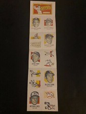 1971 TOPPS BASEBALL TATTOOS FULL UNCUT SHEET #16 WILLIE MAYS (VERY RARE) 