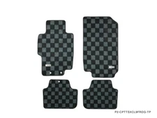 P2M Race Floor Mats Dark Grey Checkered Front & Rear for 2003-2007 Acura TSX CL9
