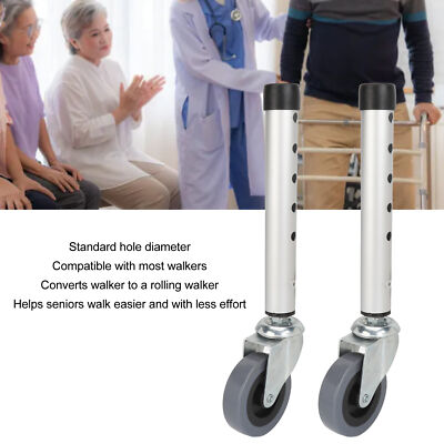 Walker Wheels Universal Rotating Einstellbare Höhe Ersatz Senioren Walker Fr FAT