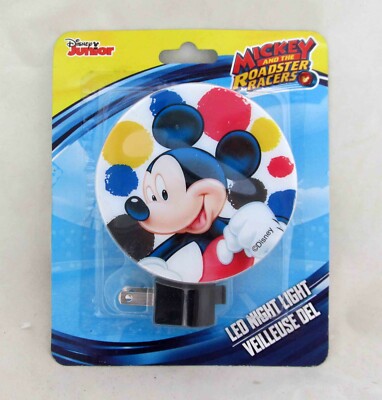 New Disney Mickey Mouse Roadster Racers LED Night Light Lite On-Off Switch Shade