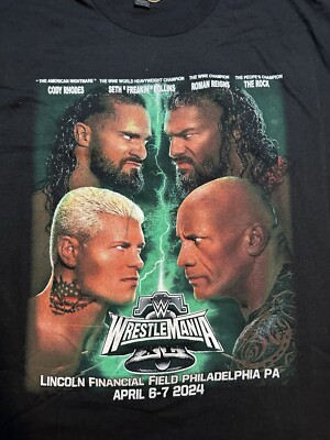 WWE WrestleMania 40 XL I Was There Cody Rhodes Roman Reigns The