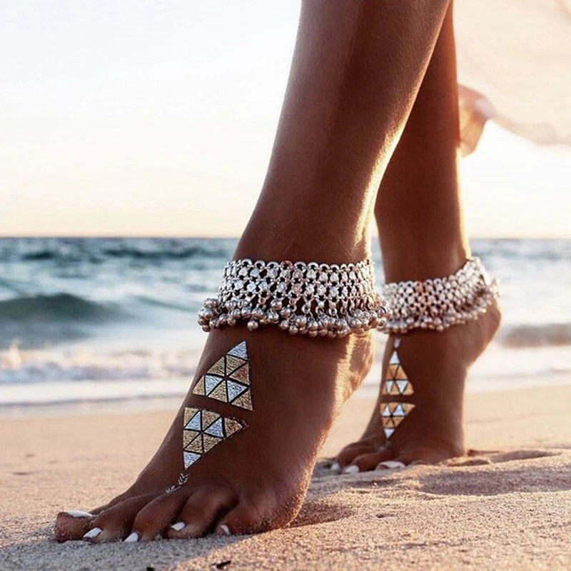 Cool Sexy Silver Anklet Chain Ankle Bracelet Foot Jewelry Barefoot Sandal. k