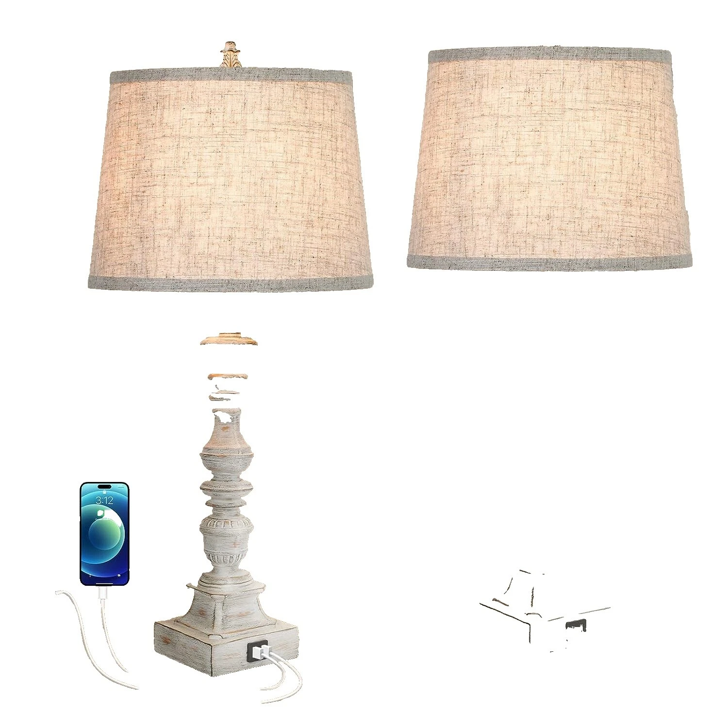 Lámparas USB Art Deco Resina