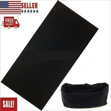 Black Head Face Mask Bandanas Neck Gaiter Snood Headwear Tube Scarf For Sports