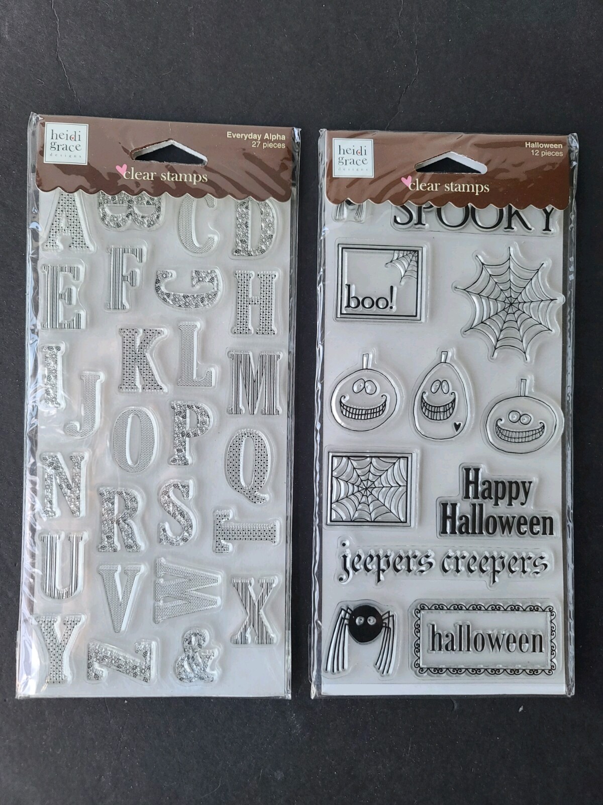 Heidi Grace Clear Stamps Halloween Everyday Alphabet