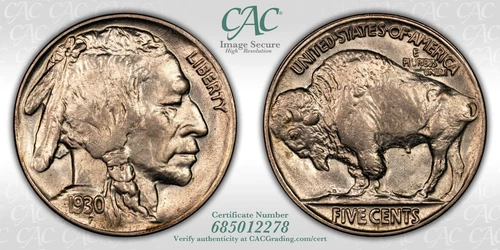 1930 Buffalo Nickel CACG MS-64 CAC