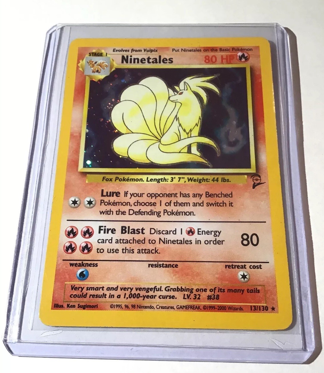 NINETALES - 13/130 - Base Set 2 - Holo - Pokemon Card - EXC / NEAR MINT
