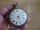 GOOD SILVER FUSEE VERGE PAIR CASED POCKET WATCH DATES C 1839