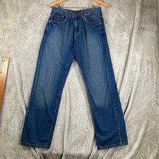 Calvin Klein Jeans Mens 30x29 Medium Wash Straight Leg Blue Denim Pants
