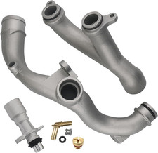 Upgraded Aluminum Coolant Outlet Pipes Kit Compatible with Jaguar,Land Rover Ran