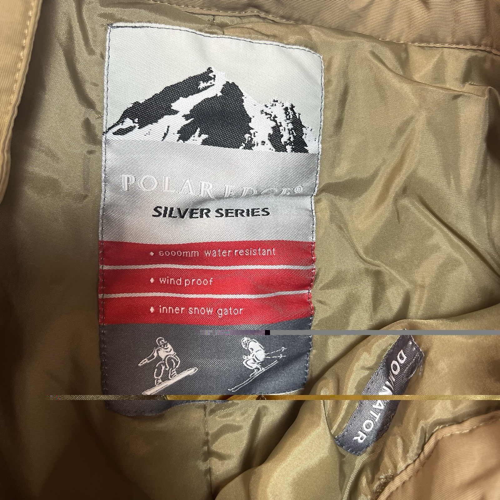 Polar Edge Silver Series Snow Ski Pants Mens XL Beige Windproof Water Resistant