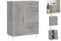 Sideboard Grau Sonoma 69,5X34X90 Cm Spanplatte