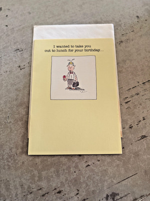Recycled Paper I Wanted To Take You Out To Lunch For Your Birthday Card