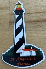 St. Augustine Lighthouse Vinyl Magnet. Florida.
