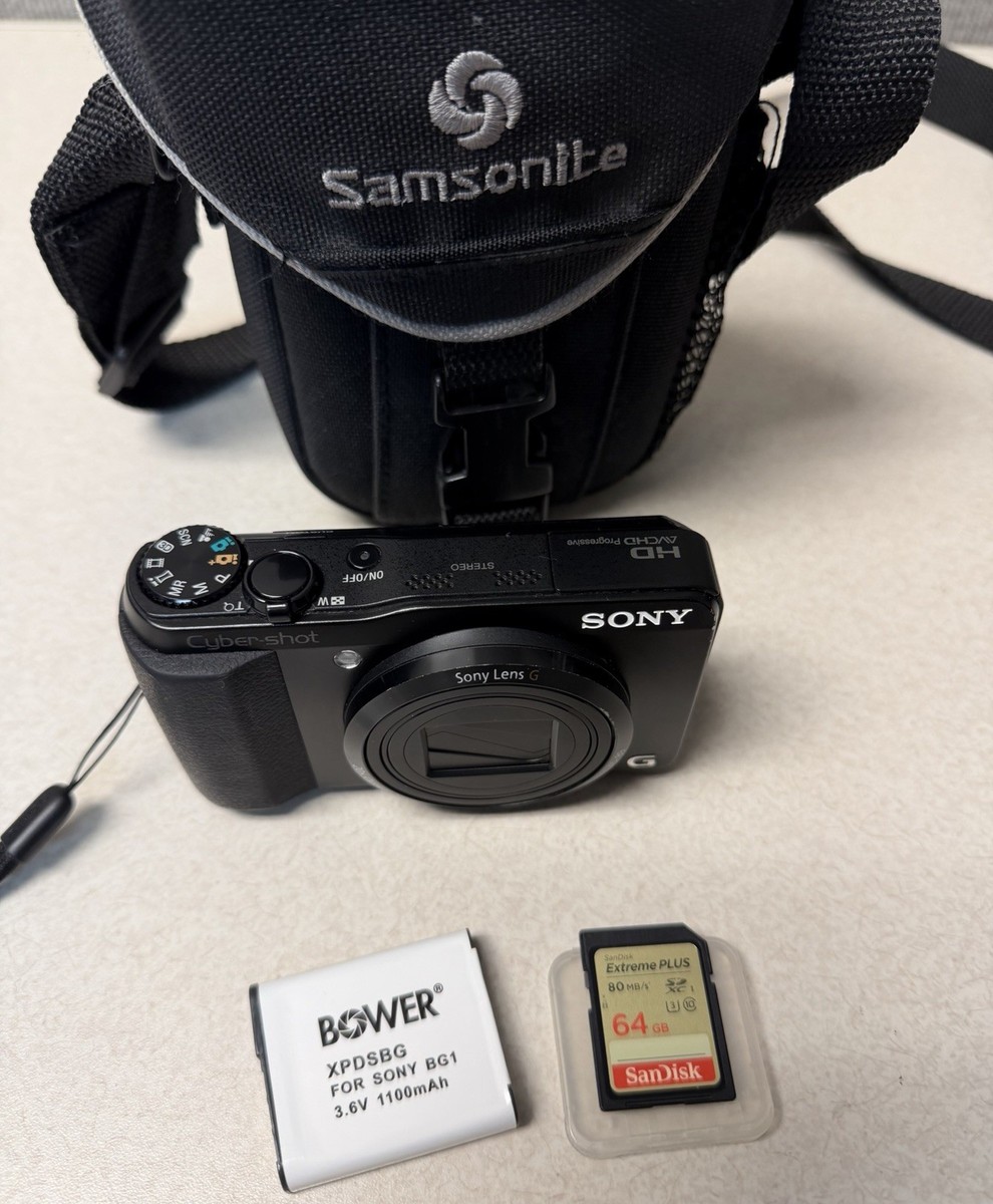 Sony Cyber-shot DSC-HX20V 18.2MP Camera G Lens 20x Zoom Bundle