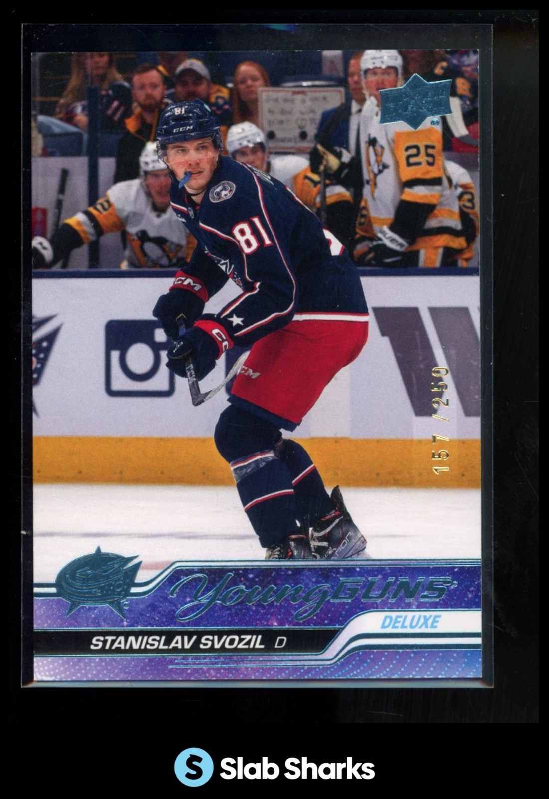 2023 UPPER DECK #461 STANISLAV SVOZIL DELUXE YOUNG GUNS RC ROOKIE /250