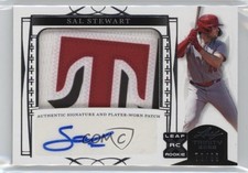 2022 Leaf Trinity Silver Foil /99 Sal Stewart #PA-SS1 Patch Auto 17kh