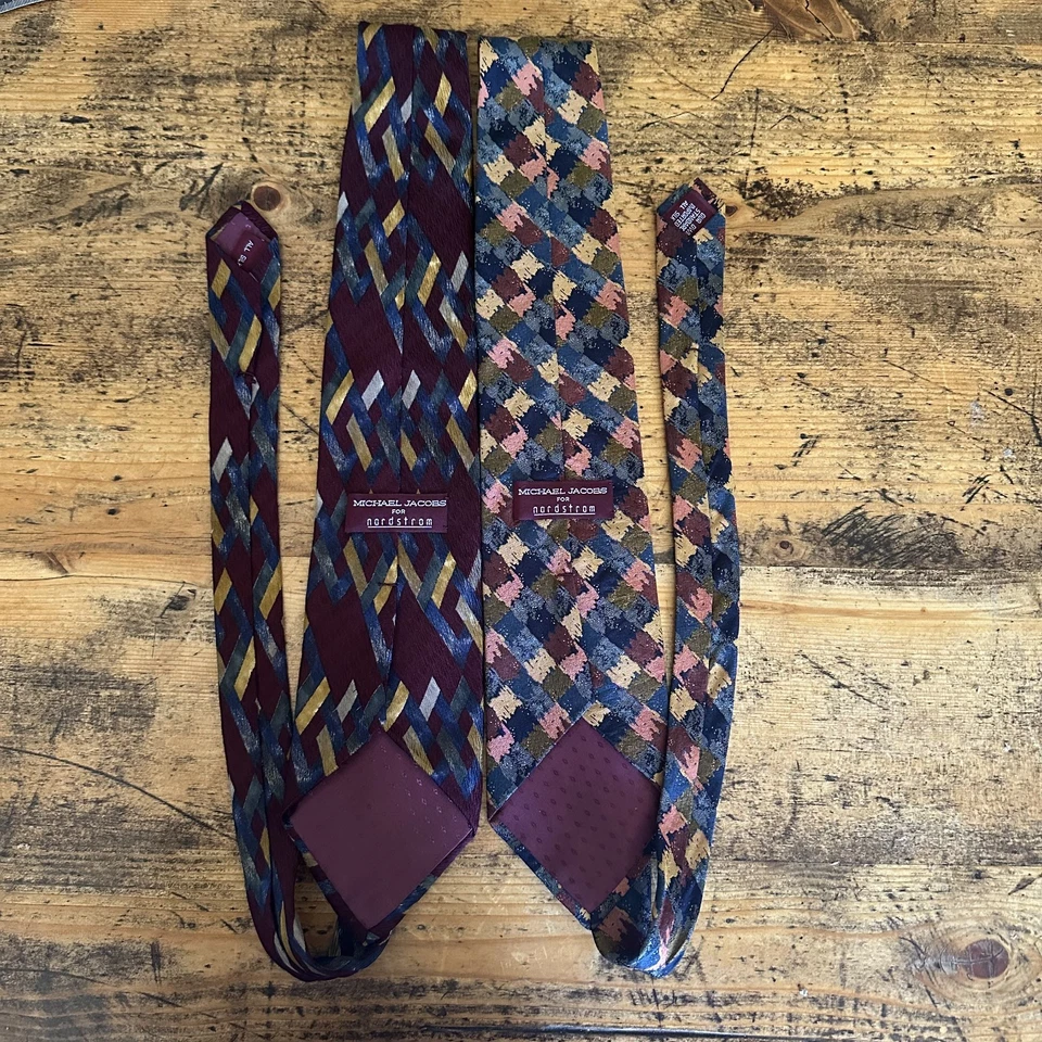 Corbata de seda Michael Jacobs Nordstrom cosida a mano multicolor (2) Foto 2 de 4