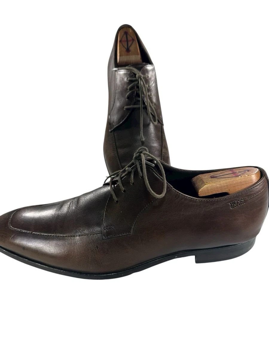 Hugo Boss Shoes us 9 / 42 Men\'s Brown Leather Dress Derby Shoes Exclusive Men main image 3