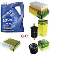 Mann Inspektionspaket 5L Mannol Special Plus 10W-30 FüR Renault Clio III 2.0 16V
