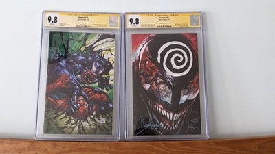 Venom #25 & #35 - Kael Ngu, Mico Suayan CGC 9.8 Signed, Spiderman 316 Homage