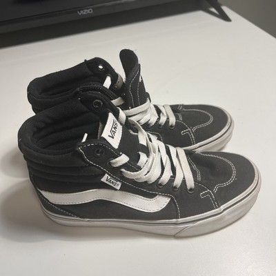 Vans Filmore Hi Tapered Platform Black White Sneaker Shoes Canvas Women Size 6