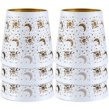 6 PCS Metal Lamp Shades Small Chandelier Clip On Droplight Wall White Gold