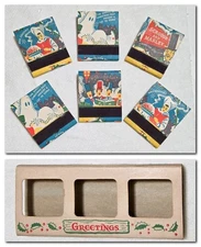 1950's {RARE} DIAMOND MATCH -Scrooge / A Christmas Carol- 6 Unstruck MATCHBOOKs