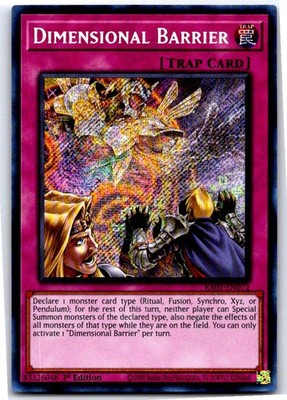 DIMENSIONAL BARRIER RA01-EN072 SR YU-GI-OH MP