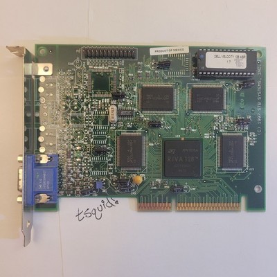 STB Systems Dell Velocity 128 AGP 4MB NVIDIA RIVA 128 Video Card 00090727 Vtg