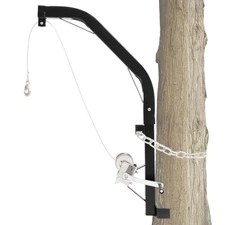 Tree Mount Hoist – Heavy Duty 500LB Hunting Game Hoist with Hand Winch & Stee...