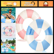 2 PCS Inflatable Pool Floats - Swim Rings for Beach, Lake Pool Party Fun