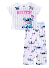 Disney Stitch Girls XL 14/16 Pajama Set NWT 2 Piece Sleepwear Lounge Set