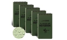  5x All-Weather Memo Paper Notepad w/ Cover Waterproof Write in the Rain  