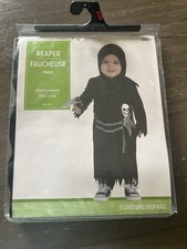Reaper Halloween Costume Infant Size 3-6 Months Baby Outfit With Rattle Toy New