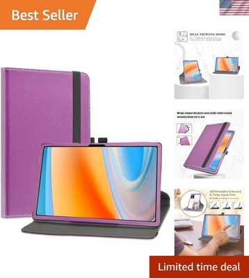 Stylish Purple Faux Leather Case for 11'' Alldocube iPlay 60 Tablet - 360° Stand