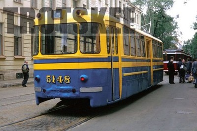 35mm Dia UdSSR RUSSIA St Petersburg Leningrad Straßenbahn Strassenbahn 5148 1...