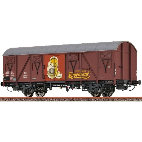 Brawa 51351 H0 Gedeckter Güterwagen Glmhs50 „Löwensenf“, DB, Ep. III H0 + Neu