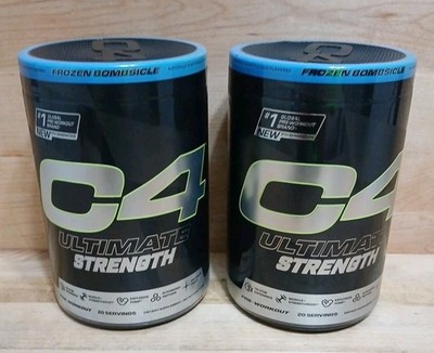 2CT C4 ULTIMATE STTENGTH Pre-Workout Frozen Bomsicle MUSCLE STRENGTH BOOST 1.2LB