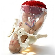 Beckenmodell Geburtsdemonstration weiblich, anatomisch mit F&ouml;tus & Plazenta