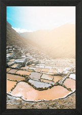Salina de Maras Framed Wall Art Poster Canvas Print Picture
