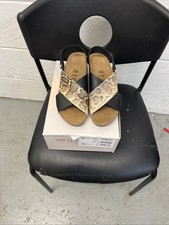 Papillio By Birkenstock Samira Sand Ladies Snake Print Ledge Sandal Size 5
