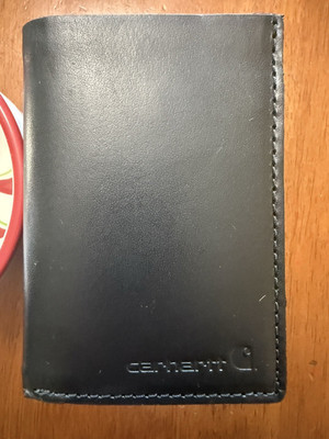 Carhartt Men's Trifold Durable Black Leather Wallet