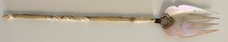 Historic Serving Fork Mother of Pearl / Bone Victorian Tableware!!