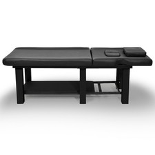 Black HeavyDuty Wide Massage Table Facial Bed Salon Beauty w/Open-Chest,Headrest