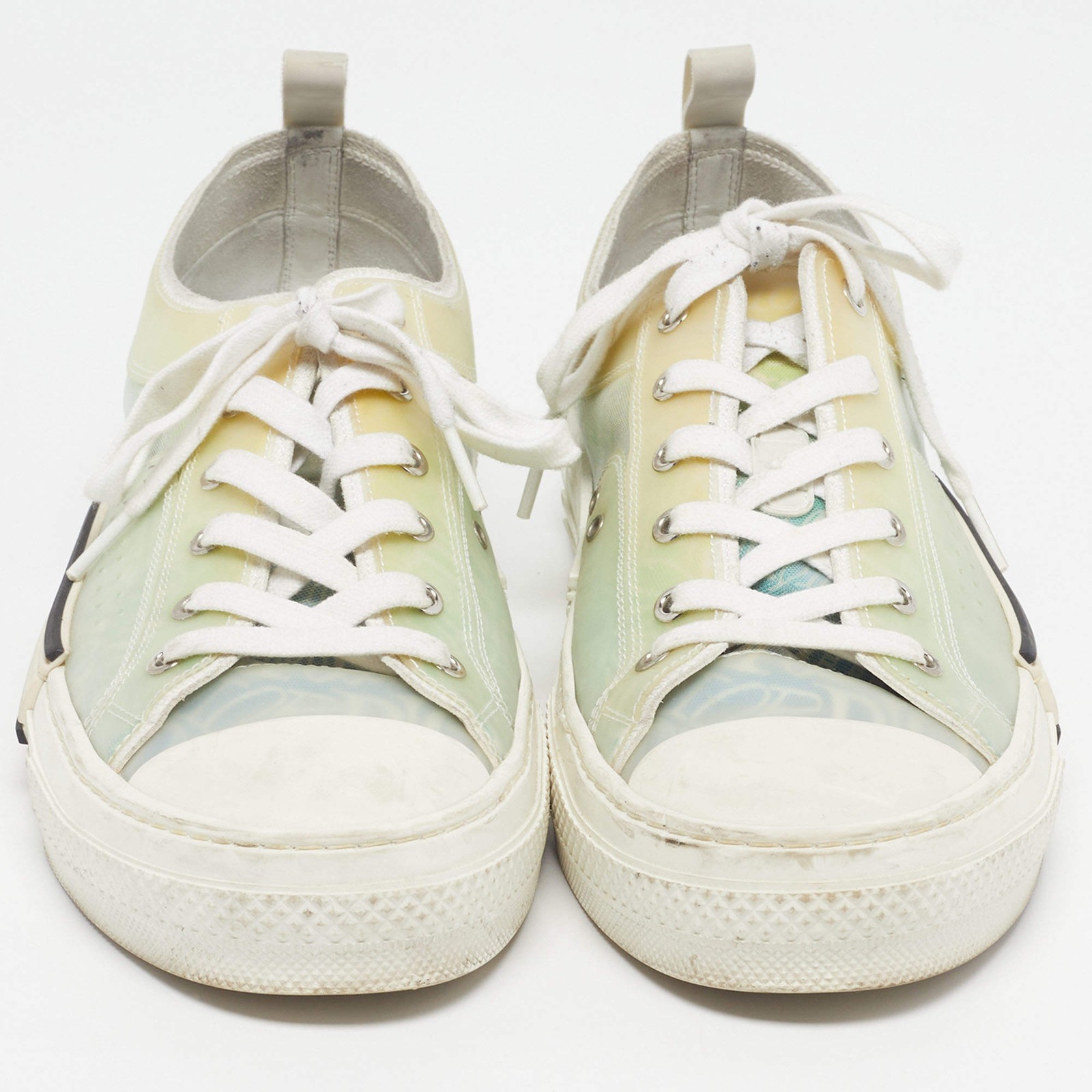 Dior B23 Size 46 Multicolor Oblique Mesh and PVC Low Top Sneakers thumbnail 3