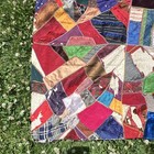 Vintage Handmade Crazy Quilt Patchwork Quilt Top C 1900. 71x71 Inches Cutter — photo 2