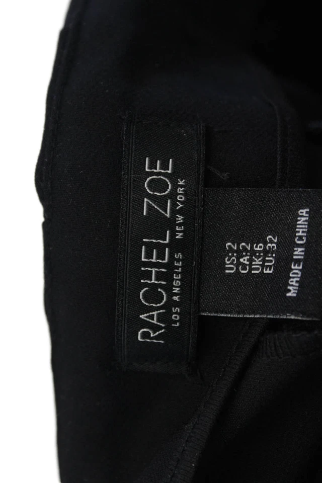 Rachel Zoe Womens High Rise Skinny Leg Dress Pant Trousers Black Size 2 - Image 4 of 4