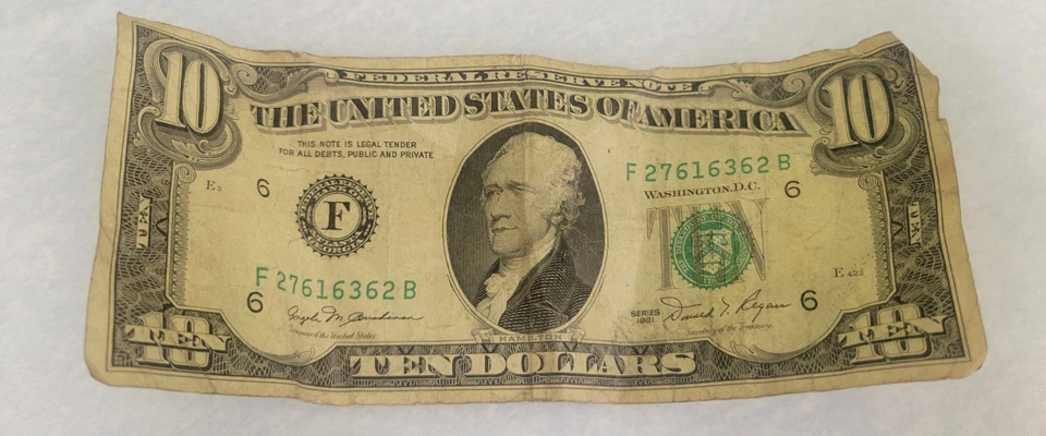 1981 A $10 Atlanta District Federal Reserve Note - Image 3 of 3