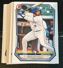Lot (20x) EDWARD DURAN Blue Jays 2026 Bowman Baseball ALL paper base card #24